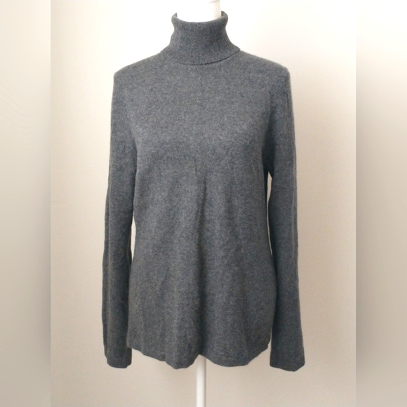 vertical design Sweaters - NWT Vertical Design grey 100% cashmere turtleneck sweater L